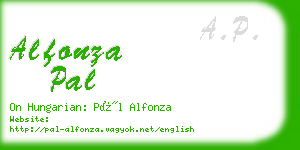 alfonza pal business card